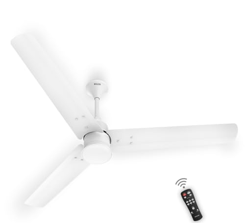 Polycab Silencio Mini 900Mm 5-Star Bldc, Remote Ceiling Fan For Home | 55% Energy Saving, 100% Copper, High Speed, 25 Speed Setting, Reversable & Timer | 4-Yr Warranty【Matt White】