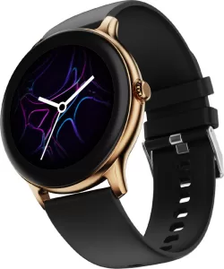 Fire-Boltt Ninja Talk 35.3Mm (1.39) Round Bluetooth Calling Metal Body,120 Sports Modes Smartwatch(Gold Black Strap, Free Size)