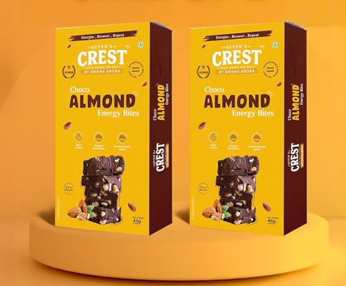 Seven’S Crest Choco Almond Energy Bites, Pack Of 2 (45G Each)