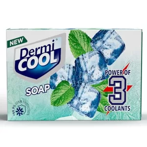 Dermicool Soap With The Power Of 3 Coolants – Camphor, Menthol, Thyme Oil | 99.9% Germ Protection | 125 Gm Each | Pack Of 5