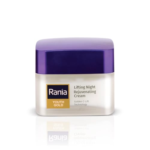 Rania Night Cream With Vitamin C, 24K Gold, Niacinamide|Non-Oily Anti Ageing Moisturizer| Suitable For All Skin Types | Repairs Dry Skin Overnight, 45G
