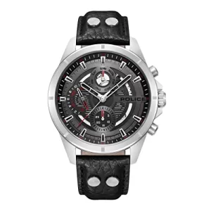 Police Black Dial Quartz Multifunction Leather Watch For Men-Plpewjf0004601