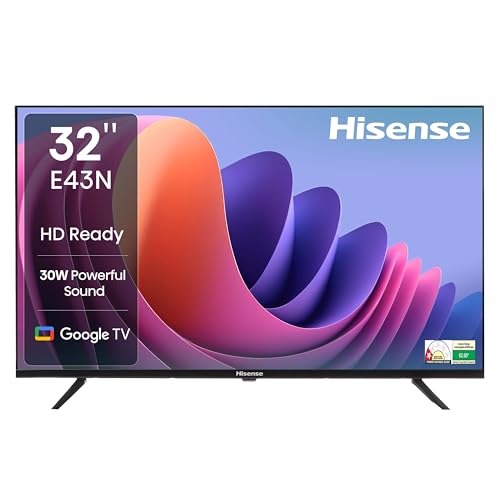 Hisense 80 Cm (32 Inches) E43N Series Hd Ready Smart Google Led Tv 32E43N (Black)