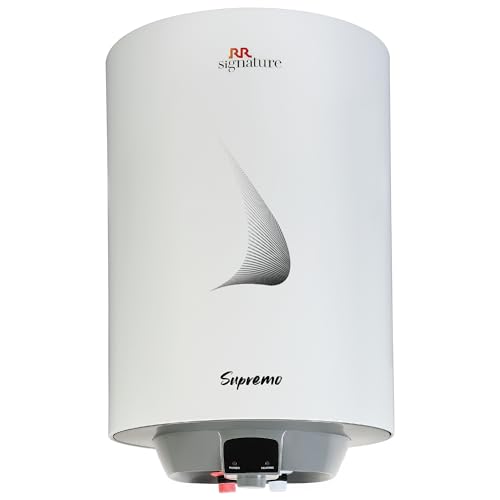 Rr Signature Supremo 10L Star Rated Storage Water Heater For Home | Glass Line Tank Geyser | 8 Bar, Suitable For High Rise |Thermal Cutout |Safety Valve 2 Yr Warranty On Product & 6 Yr On Tank By Rr