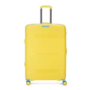 Skybags Paratrip Large Size Hard Luggage (79 Cm) | Polypropylene Luggage Trolley With 8 Spinner Wheels| Bumblebee| Unisex, Yellow