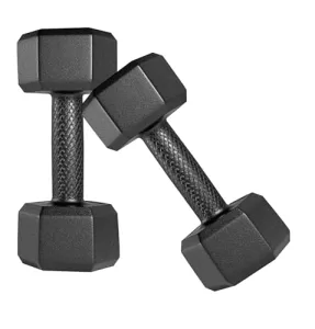 Amazon Brand – Symactive Pvc 4 Kg Fixed Dumbbells Set For Full Body Workout(Set Of 2, 2 Kg), Black