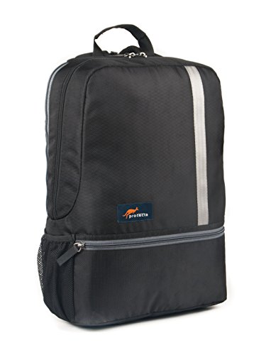 Protecta Right Angle Laptop Backpack For Laptops With Screen Size Up To 15.6 Inch. (Black & Grey)