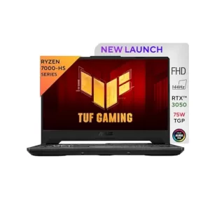 Asus Tuf Gaming A15, Amd Ryzen 7 7435Hs Gaming Laptop(Nvidia Rtx 3050-4Gb/60W Tgp/16Gb Ram/512Gb Ssd/Fhd/15.6″/144Hz/Rgb Kb/48Whr/Windows 11//Graphite Black/2.30 Kg) Fa506Ncr-Hn054W