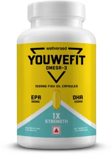 Youwefit Omega-3 Fish Oil | 1000Mg Daily Strength Fish Oil Capsules | No Fishy Burps(60 Capsules)