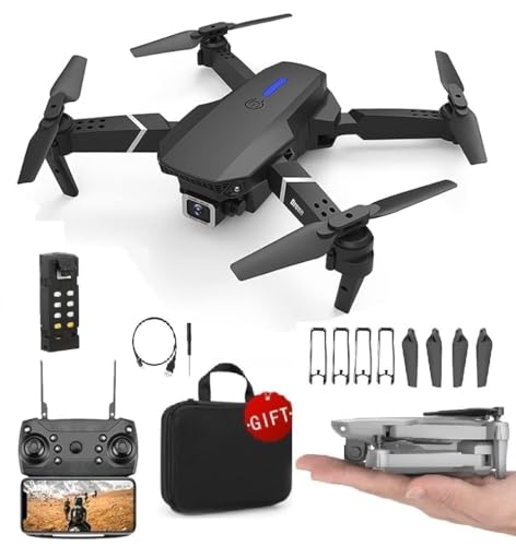 Horpin Drone With 4K Camera Foldable 1080P Hd Drone With Fpv Live Video, Smart Gestures Selfie, Altitude Hold, One Key Take Off/Landing, 3D Series Flips, Headless Mode, Aerial Code Photography (Multicolour)