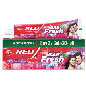 Dabur Red Bae Fresh Gel – 300gm (150gm*2) | Fights Bad Breath, Cavity Germs and Plaque | 12hr Freshness | Activ Germ-Kill formula