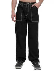 Highlander Men’S Straight Jeans (Hljn003311_Black_L)
