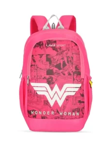 Lavie Sport 47Cm Wonder Woman Wing 33L Casual Laptop Backpack For Boys & Girls | Superhero Backpacks