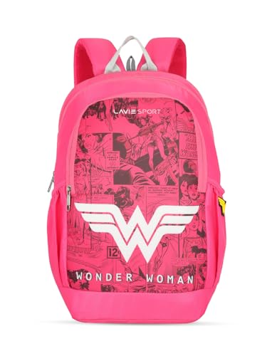 Lavie Sport 47Cm Wonder Woman Wing 33L Casual Laptop Backpack For Boys & Girls | Superhero Backpacks