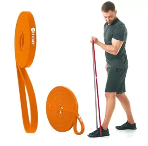 Konex Heavy Resistance Band For Workout Set Exercise & Stretching Pull Up Bands For Home Exercise For Gym Men & Women Resistance Bands Loop Bands Toning Bands Resistance Band (Orange, 3-7 Kg)