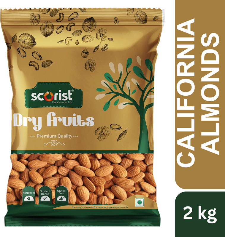 Scorist Popular California Almonds(1 X 2 Kg)