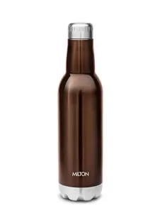 Milton Pride 600 Themosteel Hot And Cold Water Bottle, 500 Ml, Dark Brown, Steel