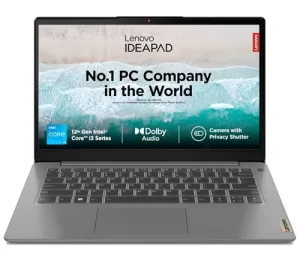Lenovo Ideapad 3, Intel Core I3-1215U, 12Th Gen, 8Gb Ram, 512Gb Ssd, Fhd, 14″/35.5Cm, Windows 11, Msoffice 2021, Arctic Grey, 1.43Kg, 82Rj00Fuin, 1 Year Warranty, 3Months Game Pass, Thin& Light Laptop