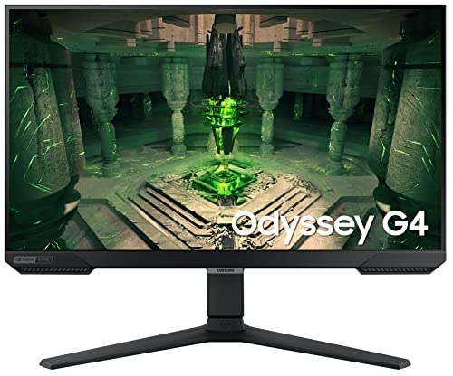 Samsung 25″(62.2Cm) Odyssey G4 Ips Gaming Monitor|Fhd 1920 X 1080|240Hz|1Ms|400Nits|Srgb 99%|Ports-Hdmix2,Dp,Headphone|Dp Cable|Height-Tilt-Pivot Adjustable Stand|Nvidia G-Sync|Ls25Bg400Ewxxl|Black