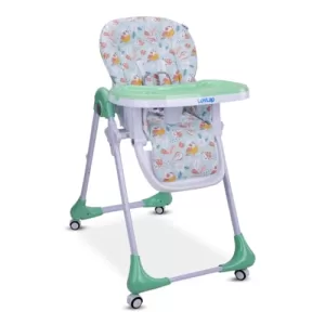 Luvlap Royal High Chair For Baby, En 71 Certified, 3 Position Recline, Baby Feeding Chair With 7 Level Height Adjustment, Adjustable Footrest, 6 Months+ (Light Green)