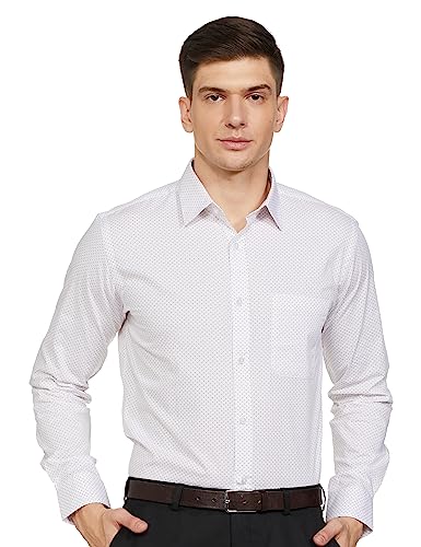 Raymond Men’S Print Slim Fit Shirt(Rmsx12127-R2_Light Red), Size_42