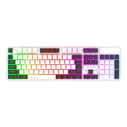 Ant Esports Mk 1700 Wired Membrane Gaming Keyboard –With Backlit Rgb Led, Usb-A Connection, Quiet Keystrokes, 12 Multimedia Function Keys – For Computer, Pc, Desktop, Gamer– 1 Year Warranty–Mercury