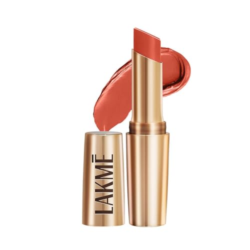 Lakmé Powerplay Priming Matte Lipstick, Smooth Matte Finish, Lightweight Lipstick, Smudgeproof, Lasts 16Hrs, Hydrates Lips, Brick Blush, 3.6G