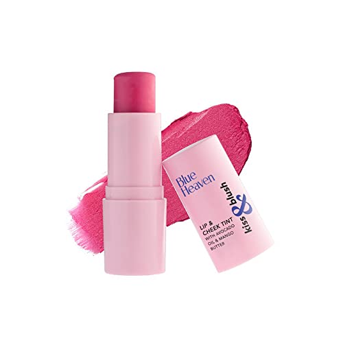 Blue Heaven Kiss & Blush Lip, Cheek & Eye Tint With Avocado Oil & Mango Butter | 3-In-1 Blush For Face Makeup | Rich & Creamy Formula |Easily Blendable | Multipurpose Makeup, Flashy Pink, 8.5Gm