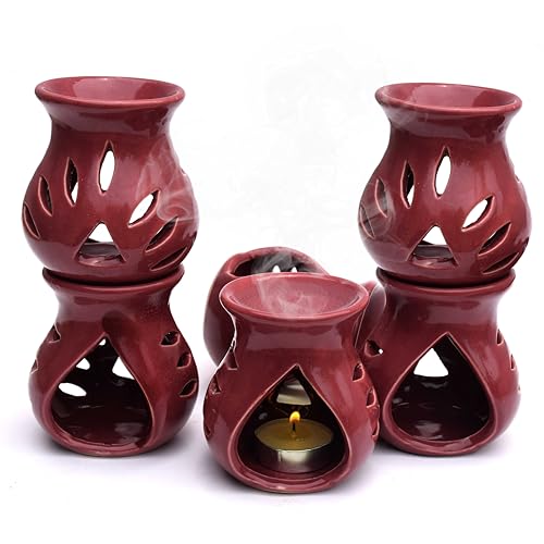 Pure Source India Ceramic Aroma Oil Burner Diffuser (3.5 Inch Purple-20 Pieces)