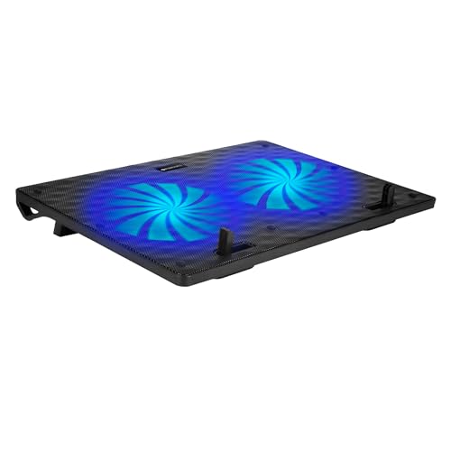 Zebronics, Zeb-Nc3300 Usb Powered Laptop Cooling Pad With Dual Fan, Dual Usb Port And Blue Led Lights