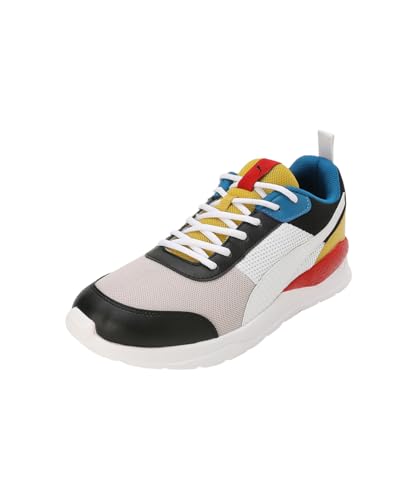 Puma Mens Seattle White-Nimbus Cloud-Bamboo-High Risk Red Sneaker – 6 Uk (39789805)