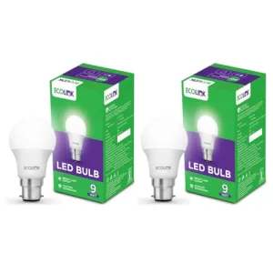 Ecolink 9-Watt Base B22 Led Bulb (Cool White,Pack Of 2)