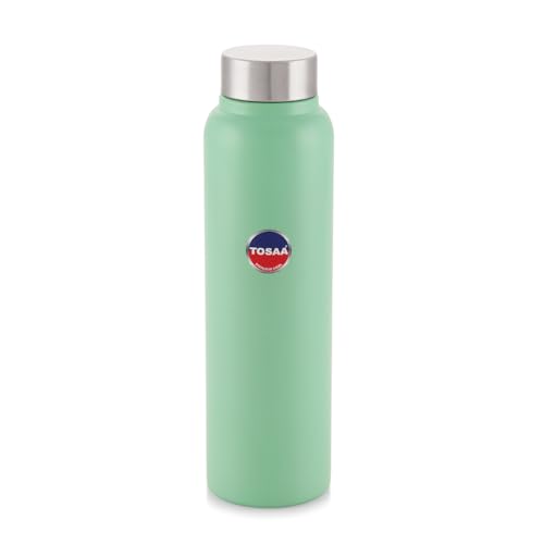 Tosaa Stainless Steel Sleek Design Fridge Water Bottle| Durable, Leak Proof | Bpa Free | Bottle For Kids, School -900Ml – Pestal Green