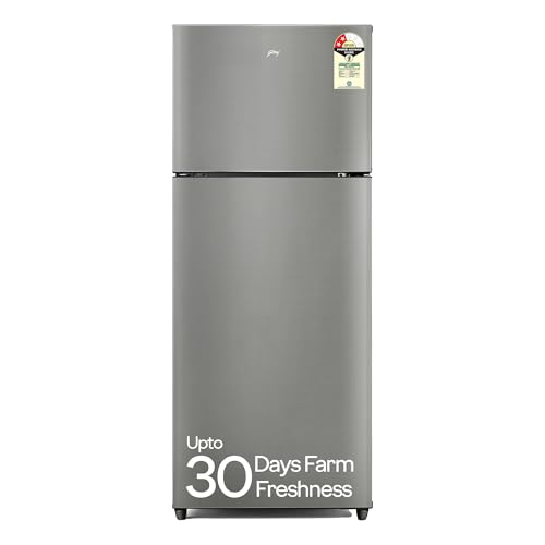 Godrej 223 L 2 Star | Ai Powered | 95%+ Food Surface Disinfection | Uniform 360° Cooling | Cool Balance Technology | Inverter Frost Free Double Door Refrigerator (Rf Eon 244B Ri St Gl, Steel Glow)