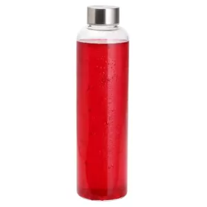 Simparte Borosilicate Glass Water Bottle 500Ml | Leak-Proof, Freezer Safe, Wide Mouth | Stainless Steel Cap | Ideal For Office, School, Travel | Set Of 1