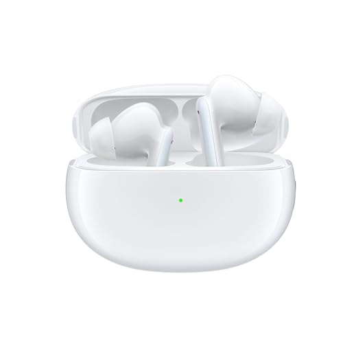 Oppo Enco X Bluetooth Wireless Earphones With Mic, Support (Anc) Industry Leading Active Noise Cancellation, Long Battery Life For Call, Ip54 Dust & Water Resistant,Supports Android And Ios（White）, (Model: 6670554)