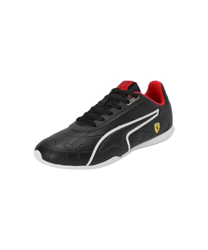 Puma Unisex-Adult Ferrari Tune Cat Black-Black-White Sneaker – 7 Uk (30805803)