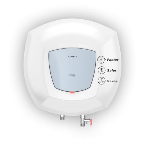 Havells Greta Pro 15L Storage Water Heater(Geyser)|Faster Heating|Safer To Use|Saves Electricity |Engineered For Hard Water|Feroglas Coated Anti Rust Tank|Mcoloy Heating Element|5 Star Rated