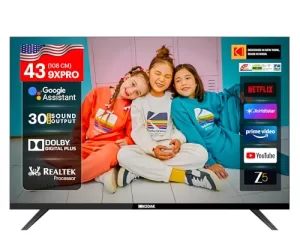 Kodak 108 Cm (43 Inches) 9Xpro Series Full Hd Certified Android Led Tv 439X5081 (Black)