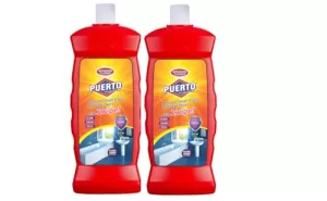 Puerto Bathroom Cleaner – 1 Ltr (Pack Of 2)| Suitable For Bathroom Floors, Slabs, Wall Tiles, Sinks, Basins, Stainless Steel Taps And Shower Heads
