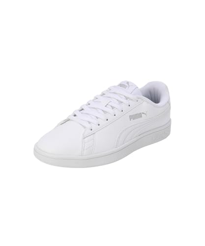 Puma Unisex-Adult Smashic White-Matte Silver Sneaker – 10Uk (39437102)