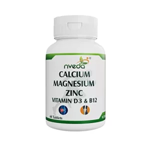 Nveda Calcium Supplement 1,000 Mg With Vitamin D,Magnesium,Zinc & Vitamin B 12 For Unisex/For Immunity,Bone & Joint Support – 60 Tablets, 100 Grams