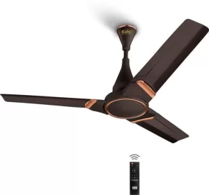 KUHL Prima A3 BLDC 65% Power Saving with 24 Months Warranty BLDC Motor with Remote 1200 mm Ceiling Fan  (5 Star | Espresso | Pack of 1)