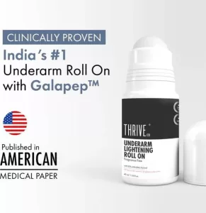 ThriveCo Underarm Lightening Roll-On with 5% AHA BHA | 48H Odor control | Men & Women Deodorant Roll-on  –  For Men & Women  (40 ml)