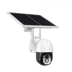 TECHNOVIEW 4G Solar PTZ Camera Outdoor 3MP Fixed Lens,Built-in 12000mAH Capacity Battery, PIR Detection, 128 GB SD Card Supported, 2-Way Communication, Night Vision