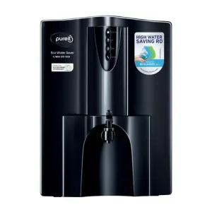 Pureit Eco Water Saver RO+UV+MF+Mineral | 7-Stage | 10L | Up to 60% Saving | Suitable for Borewell, Tanker & Municipal Supply | Table Top | Wall Mountable | Black
