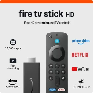 Amazon Fire TV Stick HD (newest model), Alexa Voice Remote with TV power & volume controls, full HD streaming device