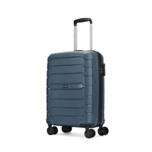Aristocrat Liberty Cabin (Carry-On) Trolley Bag, 58Cm | Combination Lock | 8 Wheels | 5 Years International Warranty | Spanish Blue