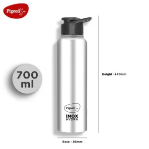 Pigeon Stainless Steel Inox Hydra 750 Drinking Water Bottle 700 ml – Silver (Pack of 2)
