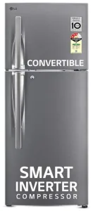 LG 240 L 3 Star Frost-Free Smart Inverter Double Door Refrigerator (GL-S292RDSX, Dazzle Steel, Convertible & Multi Air Flow Cooling)